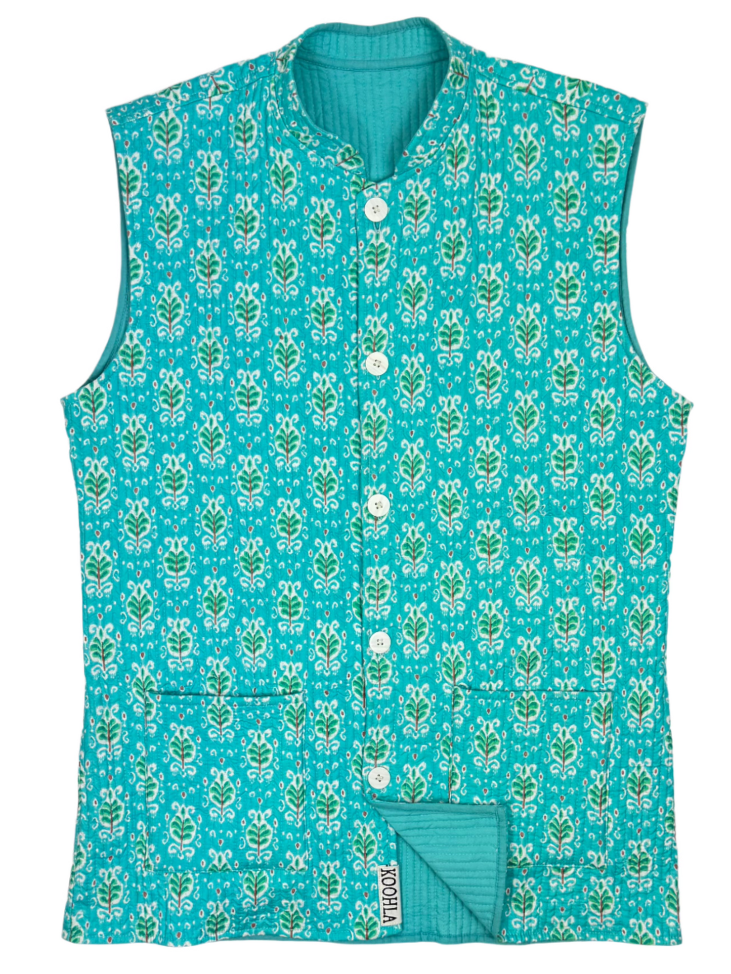 Palm Quilted Nehru Jacket