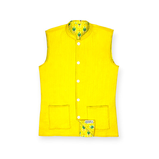 Kolada Quilted Nehru Jacket